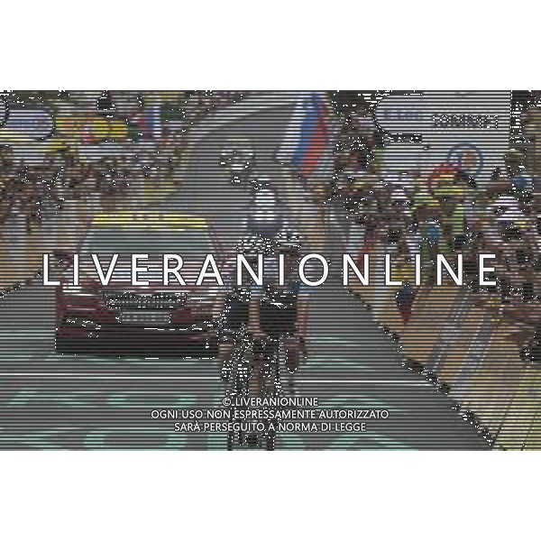 19-07-2024 Tour De France; Tappa 19 Embrun - Isola 2000; 2024, Soudal - Quick Step; Evenepoel, Remco; Vingegaard, Jonas; Isola 2000; ©SIROTTI/AGENZIA ALDO LIVERANI SAS
