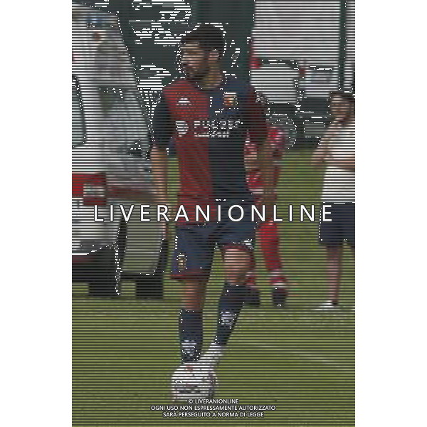 AAron Martin of Genoa CFC play the ball during Genoa CFC vs Venezia FC, Test Match pre season Serie A Enilive 2024-25, at Centro Sportivo "Carlo Benatti" in Moena (TN), Italy, on July 20, 2024. (Photo by Davide Casentini)/AGENZIA ALDO LIVERANI SAS