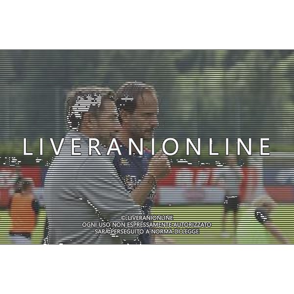 Alberto Gilardino Head Coach of Genoa CFC and Eusebio Di Francesco Head Coach of Venezia FC during Genoa CFC vs Venezia FC, Test Match pre season Serie A Enilive 2024-25, at Centro Sportivo "Carlo Benatti" in Moena (TN), Italy, on July 20, 2024. (Photo by Davide Casentini)/AGENZIA ALDO LIVERANI SAS