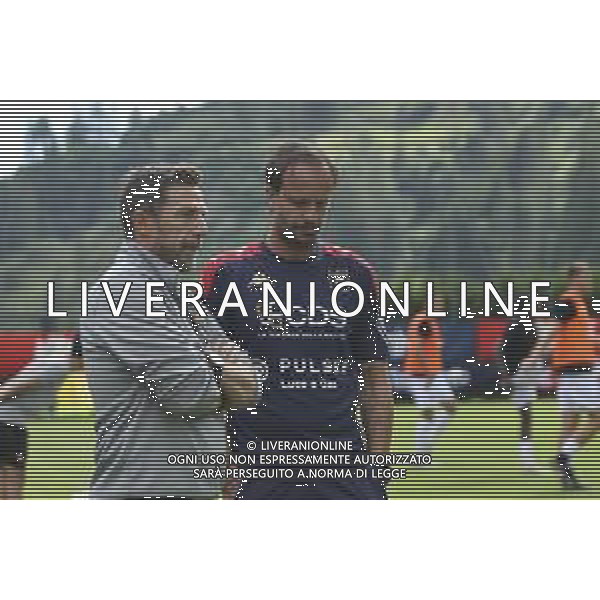 Alberto Gilardino Head Coach of Genoa CFC and Eusebio Di Francesco Head Coach of Venezia FC during Genoa CFC vs Venezia FC, Test Match pre season Serie A Enilive 2024-25, at Centro Sportivo "Carlo Benatti" in Moena (TN), Italy, on July 20, 2024. (Photo by Davide Casentini)/AGENZIA ALDO LIVERANI SAS