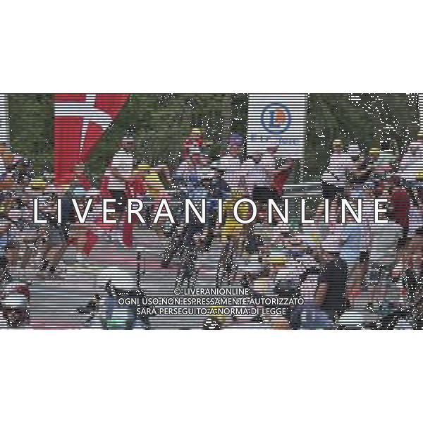 20-07-2024 Tour De France; Tappa 20 Nice - Col De La Couillole; 2024, Uae Team Emirates; 2024, Visma - Lease A Bike; Pogacar, Tadej; Vingegaard, Jonas; Col De La Couillole; ©SIROTTI/AGENZIA ALDO LIVERANI SAS