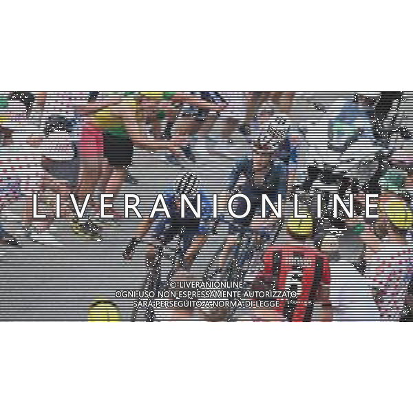 20-07-2024 Tour De France; Tappa 20 Nice - Col De La Couillole; 2024, Soudal - Quick Step; 2024, Visma - Lease A Bike; 2024, Dsm - Firmenich Postnl; Landa Meana, Mikel; Jorgenson, Matteo; Bardet, Romain; Col De La Couillole; ©SIROTTI/AGENZIA ALDO LIVERANI SAS