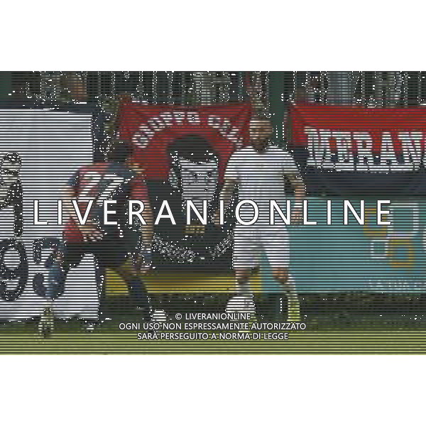 Francesco Zampano of Venezia FC, competes for the ball with Alan Matturro of Genoa CFC during Genoa CFC vs Venezia FC, Test Match pre season Serie A Enilive 2024-25, at Centro Sportivo "Carlo Benatti" in Moena (TN), Italy, on July 20, 2024. (Photo by Davide Casentini) /AGENZIA ALDO LIVERANI SAS