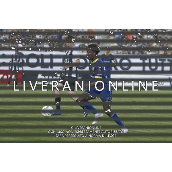 Alphadjo Cissè of Hellas Verona play the ball during Hellas Verona FC vs FC Rovereto, 2° Test Match, at Centro Sportivo \'La Pineta\' on Folgaria (TN), on July 21, 2024. (Photo by Davide Casentini)/AGENZIA ALDO LIVERANI SAS