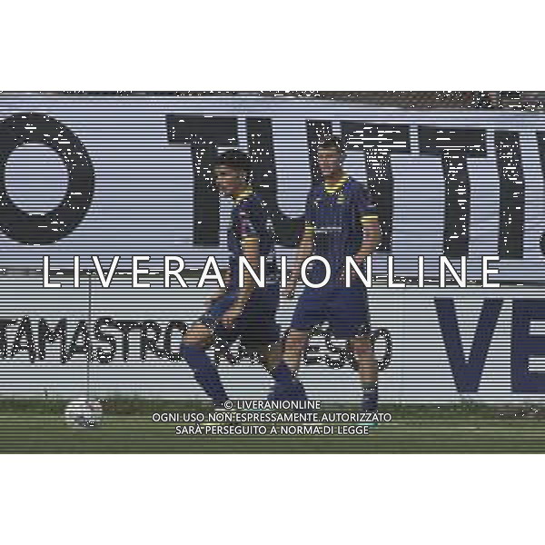 Dani Silva of Hellas Verona and Pawel Dawidowicz of Hellas Verona during Hellas Verona FC vs FC Rovereto, 2° Test Match, at Centro Sportivo \'La Pineta\' on Folgaria (TN), on July 21, 2024. (Photo by Davide Casentini)/AGENZIA ALDO LIVERANI SAS