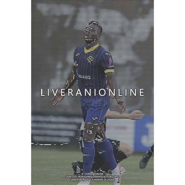 Daniel Mosquera of Hellas Verona celebrates after scoring during Hellas Verona FC vs FC Rovereto, 2° Test Match, at Centro Sportivo \'La Pineta\' on Folgaria (TN), on July 21, 2024. (Photo by Davide Casentini)/AGENZIA ALDO LIVERANI SAS