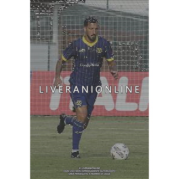 Federico Ceccerini of Hellas Verona play the ball during Hellas Verona FC vs FC Rovereto, 2° Test Match, at Centro Sportivo \'La Pineta\' on Folgaria (TN), on July 21, 2024. (Photo by Davide Casentini)/AGENZIA ALDO LIVERANI SAS