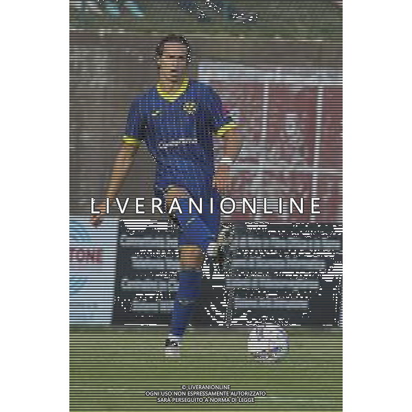 Daniele Ghilardi of Hellas Verona play the ball during Hellas Verona FC vs FC Rovereto, 2° Test Match, at Centro Sportivo \'La Pineta\' on Folgaria (TN), on July 21, 2024. (Photo by Davide Casentini)/AGENZIA ALDO LIVERANI SAS