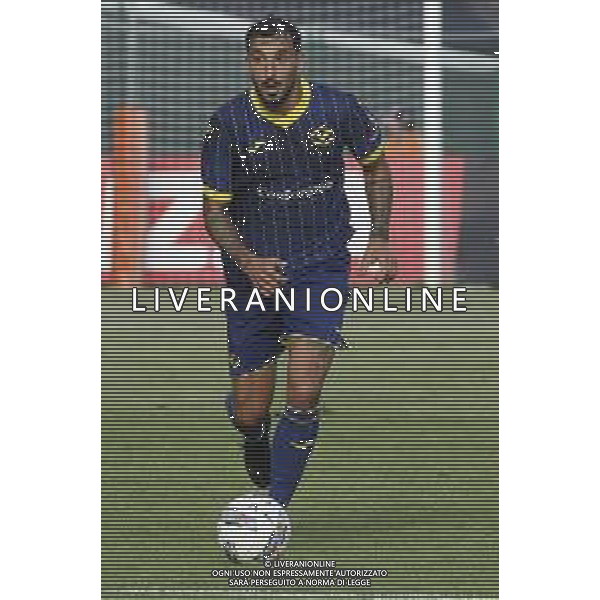 Federico Ceccerini of Hellas Verona play the ball during Hellas Verona FC vs FC Rovereto, 2° Test Match, at Centro Sportivo \'La Pineta\' on Folgaria (TN), on July 21, 2024. (Photo by Davide Casentini)/AGENZIA ALDO LIVERANI SAS