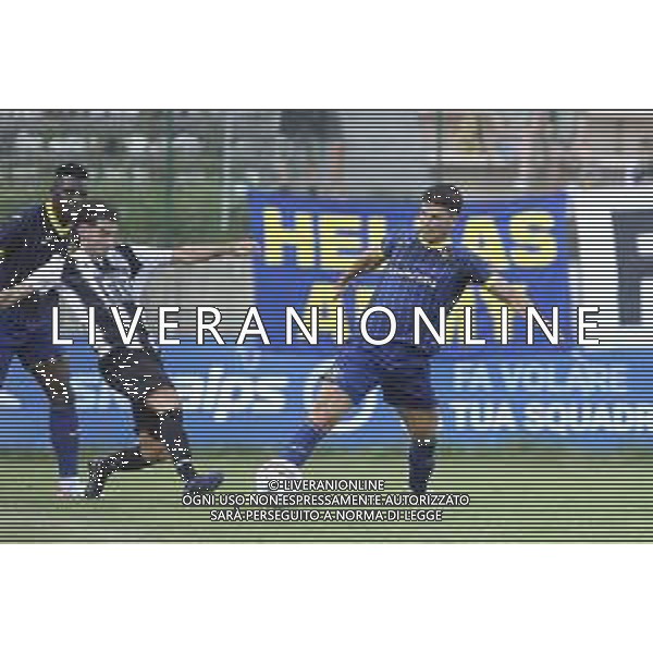 Dani Silva of Hellas Verona battle for the ball during Hellas Verona FC vs FC Rovereto, 2° Test Match, at Centro Sportivo \'La Pineta\' on Folgaria (TN), on July 21, 2024. (Photo by Davide Casentini)/AGENZIA ALDO LIVERANI SAS