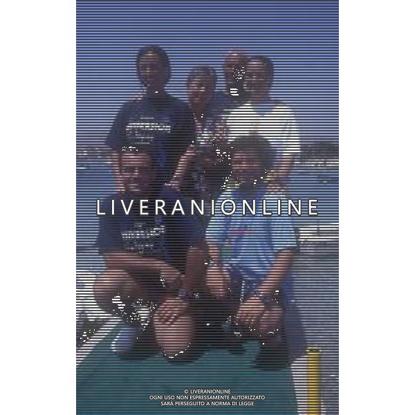 DIAP- RETROSPETTIVA ROSSANA MAIORCA APNEISTA NELLA FOTO ROSSANA MAIORCA NELL\'ANNO 1991 CON LA FAMIGLIA AG ALDO LIVERANI SAS