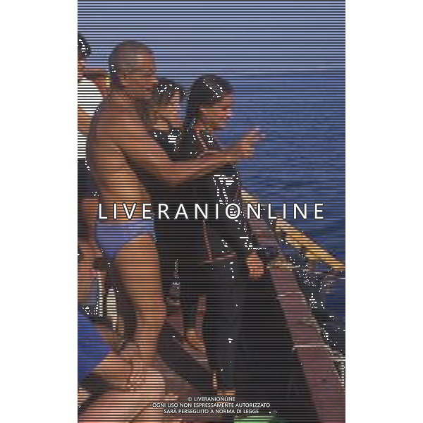 DIAP- RETROSPETTIVA ROSSANA MAIORCA APNEISTA NELLA FOTO ROSSANA MAIORCA CON IL PADRE ENZO MAIORCA AG ALDO LIVERANI SAS