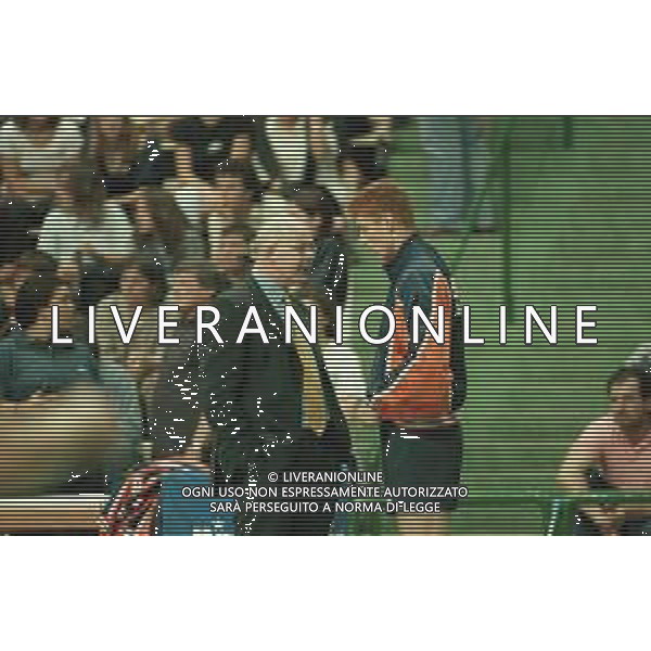 NEG-31-05-1998 SIENA WORLD LEAGUE ITALIA-OLANDA NELLA FOTO VAN DE GOOR B. CON L\'ALLENATORE OLANDA TOON GERBRANDS AG ALDO LIVERANI SAS