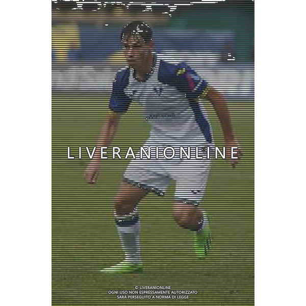 Davide De Batttisti of Hellas Verona play the ball during Hellas Verona FC vs Virtus Verona FC, 3° Test Match, at Centro Sportivo \'La Pineta\' on Folgaria (TN), on July 24, 2024. (Photo by Davide Casentini)/AG ALDO LIVERANI SAS