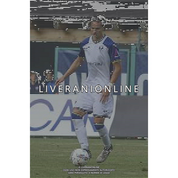 Daniele Ghilardi of Hellas Verona play the ball during Hellas Verona FC vs Virtus Verona FC, 3° Test Match, at Centro Sportivo \'La Pineta\' on Folgaria (TN), on July 24, 2024. (Photo by Davide Casentini)/AG ALDO LIVERANI SAS