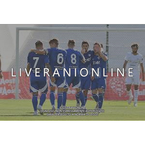Chatillon (Ao) 25.07.2024 Stadio E.Brunod ©Manuela Viganti/Agenzia Aldo Liverani Cagliari vs Como Amichevole Precampionato stagione 2024/2025 Nella foto: esultanza como dopo il gol di andrea belotti ©Viganti/AG ALDO LIVERANI SAS
