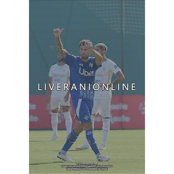Chatillon (Ao) 25.07.2024 Stadio E.Brunod ©Manuela Viganti/Agenzia Aldo Liverani Cagliari vs Como Amichevole Precampionato stagione 2024/2025 Nella foto: esultanza patrick cutrone dopo il gol ©Viganti/AG ALDO LIVERANI SAS