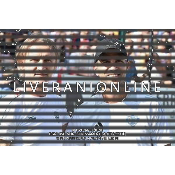 Chatillon (Ao) 25.07.2024 Stadio E.Brunod ©Manuela Viganti/Agenzia Aldo Liverani Cagliari vs Como Amichevole Precampionato stagione 2024/2025 Nella foto: davide nicola e cesc fabregas ©Viganti/AG ALDO LIVERANI SAS