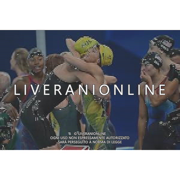 Olimpiadi Parigi 2024 - nuoto Nuoto finale 4x100m stile libero femminile nella foto esultanza Australia per la medaglia d\'oro Parigi 27-07-2024 Arena Parigi La Defense foto Roberto Garavaglia/Agenzia Aldo Liverani sas