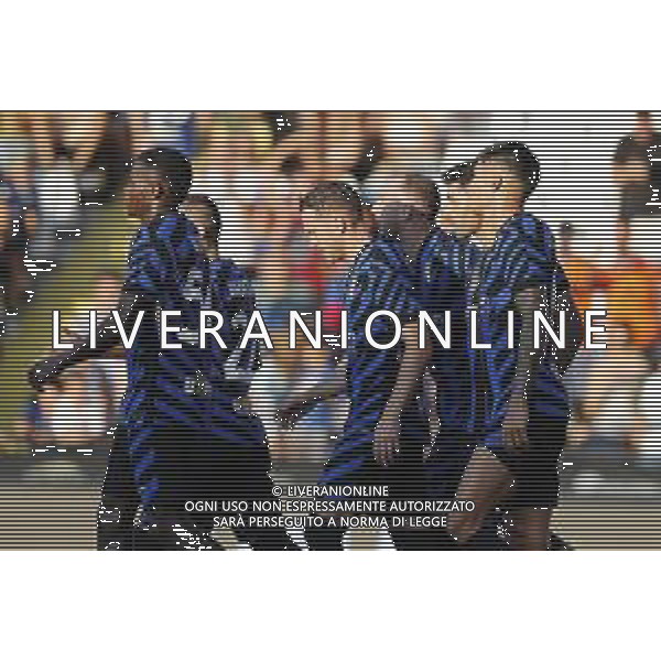 ZCP -27-07-2024 - INTER vs LAS PALMAS partita amichevole precampionato - nella foto: Issiaka Kamate(f.c.Internazionale) Zielinski Piotr (f.c.Internazionale)- Correra Joaquin (f.c.Internazionale)- Mkhitaryan Henrikh (f.c.Internazionale)-Taremi Menhdi(f.c.Internazionale)©Claudio Zamagni/Agenzia Aldo Liverani