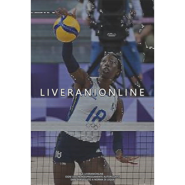 Olimpiadi Parigi 2024 - volley femminile Italia vs Repubblica Dominicana nella foto Paola Egonu (Italia) Parigi 28-07-2024 Parigi Sud Arena 1 Turno preliminare - Girone C foto Roberto Garavaglia/Agenzia Aldo Liverani sas