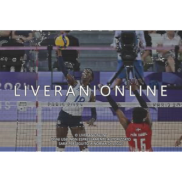 Olimpiadi Parigi 2024 - volley femminile Italia vs Repubblica Dominicana nella foto Paola Egonu (Italia) Parigi 28-07-2024 Parigi Sud Arena 1 Turno preliminare - Girone C foto Roberto Garavaglia/Agenzia Aldo Liverani sas