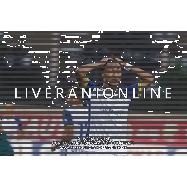 Dailon Livramento of Hellas Verona FC gesturesduring Hellas Verona FC vs Feralpisalò FC, 4° Test Match, at stadio "Quercia" in Rovereto (TN), on July 27, 2024. (Photo by Davide Casentini)/AGENZIA ALDO LIVERANI SAS