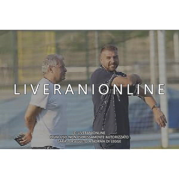 Paolo Zanetti Head Coach of Hellas Verona speaks to Sean Sogliano Sport director of Hellas Verona FC during Hellas Verona FC vs Feralpisalò FC, 4° Test Match, at stadio "Quercia" in Rovereto (TN), on July 27, 2024. (Photo by Davide Casentini)/AGENZIA ALDO LIVERANI SAS