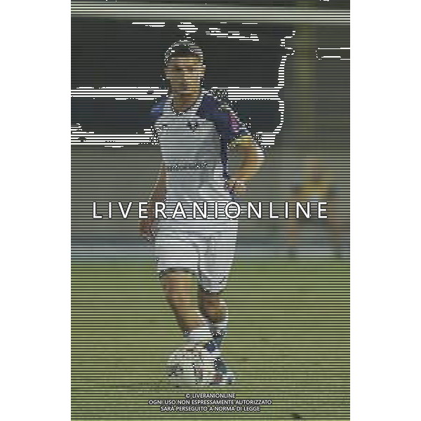 Reda Belahyane of Hellas Verona play the ball during Hellas Verona FC vs Feralpisalò FC, 4° Test Match, at stadio "Quercia" in Rovereto (TN), on July 27, 2024. (Photo by Davide Casentini)/AGENZIA ALDO LIVERANI SAS
