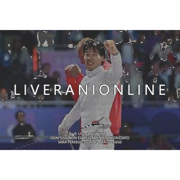 Olimpiadi Parigi 2024 - Scherma nella foto Koki Kano (JPN) esulta dopo la vittoria Parigi (FRA) 28-07-2024 Grand Palais Finale per il primo posto medaglia d\'oro spada maschile individuale foto Roberto Garavaglia/Agenzia Aldo Liverani sas