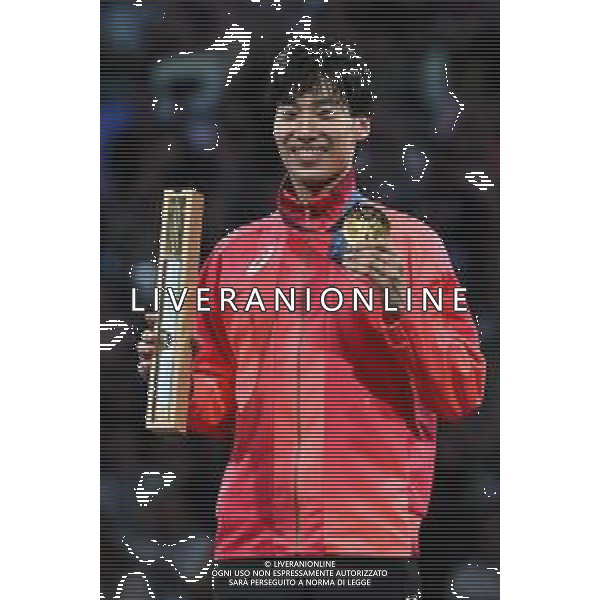 Olimpiadi Parigi 2024 - Scherma nella foto Koki Kano (JPN) con la medaglia d\'oro Parigi (FRA) 28-07-2024 Grand Palais Finale per il primo posto medaglia d\'oro spada maschile individuale foto Roberto Garavaglia/Agenzia Aldo Liverani sas