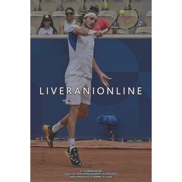 Olimpiadi Parigi 2024 - Tennis nella foto Stefanos Tsitsipas (GRE) Parigi (FRA) 31-07-2024 Stadio Roland Garros Incontro tra Stefanos Tsitsipas (GRE) e Sebastian Baez (ARG) Terzo turno tabellone singolare maschile foto Roberto Garavaglia/Agenzia Aldo Liverani sas