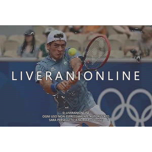 Olimpiadi Parigi 2024 - Tennis nella foto Sebastian Baez (ARG) Parigi (FRA) 31-07-2024 Stadio Roland Garros Incontro tra Stefanos Tsitsipas (GRE) e Sebastian Baez (ARG) Terzo turno tabellone singolare maschile foto Roberto Garavaglia/Agenzia Aldo Liverani sas