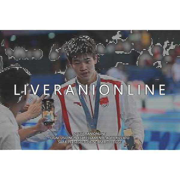 Olimpiadi Parigi 2024 - Nuoto nella foto Zhanle Pan (CHN) con la medaglia d\'oro Parigi (FRA) 31-07-2024 Arena La Defense Finale 100m stile libero maschile foto Roberto Garavaglia/Agenzia Aldo Liverani sas