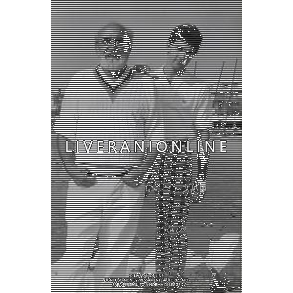 ST-RETROSPETTIVA ANTONIO BANDERAS ATTORE NELLA FOTO ANTONIO BANDERAS CON ANTONIO FERRANDIS A VENEZIA NELL\'ANNO 1985 FOTO RENATO LANI-AG ALDO LIVERANI SAS 