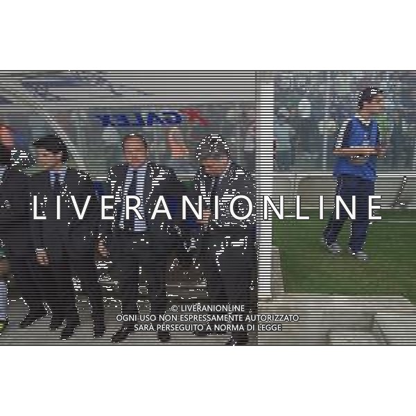 PERUGIA - JUVENTUS CAMPIONATO CALCIO SERIE A - 14 MAGGIO 2000 NELLA FOTO CARLO ANCELOTTI ALLENATORE JUVENTUS CON GIORGIO CIASCHINI ©AGENZIA ALDO LIVERANI SAS