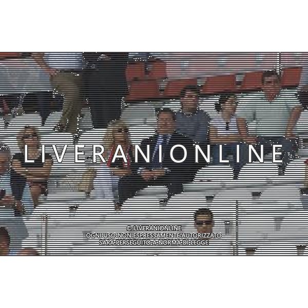 PERUGIA - JUVENTUS CAMPIONATO CALCIO SERIE A - 14 MAGGIO 2000 NELLA FOTO IL PRESIDENTE LUCIANO GAUCCI IN TRIBUNA CON LA COMPAGNA ELISABETTA TULLIANI ©AGENZIA ALDO LIVERANI SAS