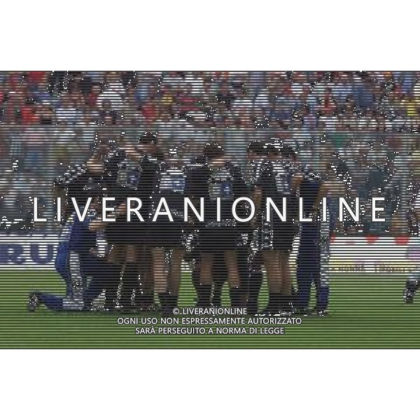 PERUGIA - JUVENTUS CAMPIONATO CALCIO SERIE A - 14 MAGGIO 2000 NELLA FOTO GRUPPO JUVENTUS PREPARTITA ©AGENZIA ALDO LIVERANI SAS