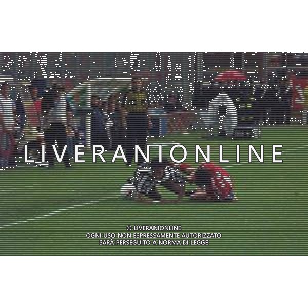 PERUGIA - JUVENTUS CAMPIONATO CALCIO SERIE A - 14 MAGGIO 2000 NELLA FOTO FILIPPO INZAGHI E RENATO OLIVE ©AGENZIA ALDO LIVERANI SAS