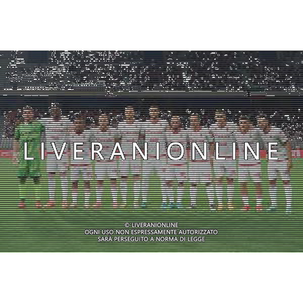 TVEM-SSC Bari team line up during the friendly match between SSC Bari and US Salernitana 1919 at San Nicola Stadium on July 31, 2024 in Bari, Italy. Photo by Emmanuele Mastrodonato/ag. Aldo Liverani sas