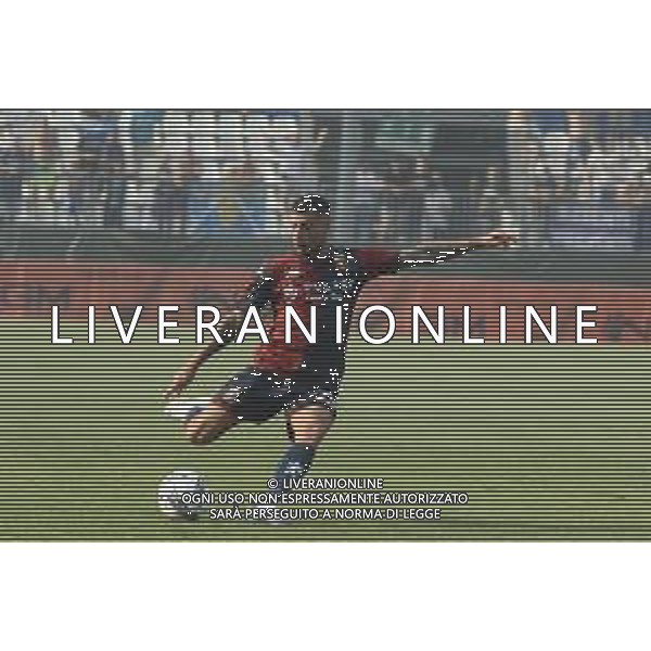 Stefano Sabelli of Genoa CFC play the ball during Brescia Calcio FC vs Genoa CFC, Test Match pre season Serie A Enilive 2024-25, at Mario Rigamonti stadium in Brescia (BS), Italy, on July 20, 2024. (Photo by Davide Casentini)/AGENZIA ALDO LIVERANI SAS
