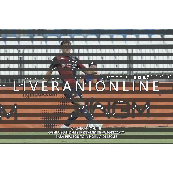 Gabriele Calvani of Genoa CFC play the ball during Brescia Calcio FC vs Genoa CFC, Test Match pre season Serie A Enilive 2024-25, at Mario Rigamonti stadium in Brescia (BS), Italy, on July 20, 2024. (Photo by Davide Casentini)/AGENZIA ALDO LIVERANI SAS