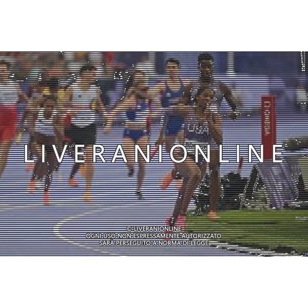 Olimpiadi Parigi 2024 - Atletica nella foto un passaggio della prima batteria nella quale gli Stati UNiti hanno stabilito il nuovo record del mondo Parigi (FRA) 02-08-2024 Stade de France Atletica Leggera Batterie di qualificazione staffetta 4x400m misti foto Roberto Garavaglia/Agenzia Aldo Liverani sas