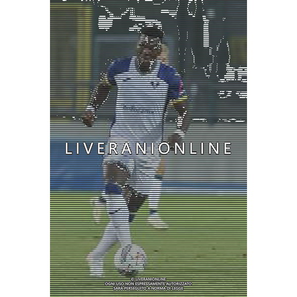 Daniel Mosquera of Hellas Verona FC play the ballv during Hellas Verona FC vs Asteras Tripolis FC, 5° Test Match, at stadio "Quercia" in Rovereto (TN), on August 03, 2024. (Photo by Davide Casentini)/AGENZIA ALDO LIVERANI SAS