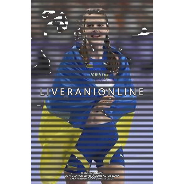 Olimpiadi Parigi 2024 - Atletica nella foto Yaroslava Mahuchikh (UKR) medaglia d\'oro Parigi (FRA) 04-08-2024 Stade de France Atletica Leggera Salto in alto femminile foto Roberto Garavaglia/Agenzia Aldo Liverani sas