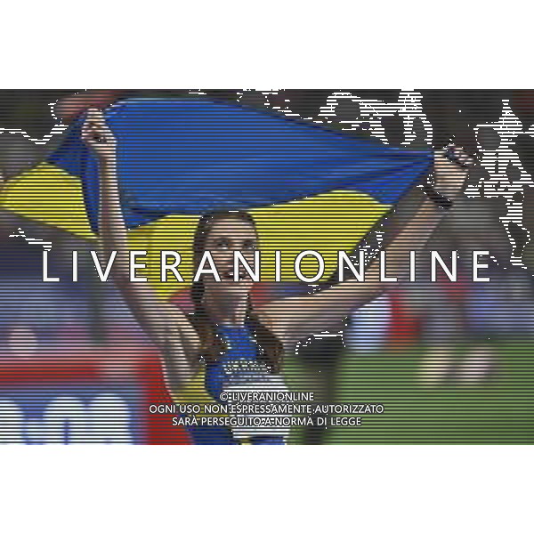 Olimpiadi Parigi 2024 - Atletica nella foto Yaroslava Mahuchikh (UKR) medaglia d\'oro Parigi (FRA) 04-08-2024 Stade de France Atletica Leggera Salto in alto femminile foto Roberto Garavaglia/Agenzia Aldo Liverani sas