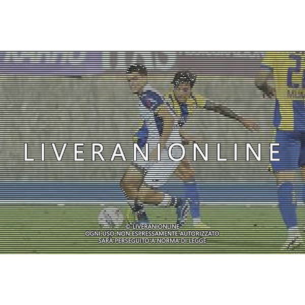Reda Belahyane of Hellas Verona FC play the ball during Hellas Verona FC vs Asteras Tripolis FC, 5° Test Match, at stadio "Quercia" in Rovereto (TN), on August 03, 2024. (Photo by Davide Casentini)/AGENZIA ALDO LIVERANI SAS