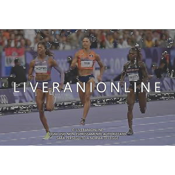 Olimpiadi Parigi 2024 - Atletica nella foto da SX Gabrielle Thomas (USA), Tasa Jiva (NED) e Dina Asher-Smith (GBR) Parigi (FRA) 05-08-2024 Stade de France Atletica Leggera Semifinale 200m femminili foto Roberto Garavaglia/Agenzia Aldo Liverani sas