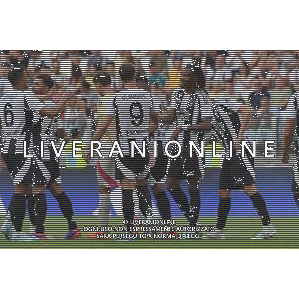 Torino 06.08.2024 Allianz Stadium @Manuela Viganti /Ag. Aldo Liverani sas Juventus A vs Juventus Next Gen Amichevole Pre Campionato 2024/2025 Nella foto: esultanza juventus dopo il gol di kheprhen thuram ©Viganti / AGENZIA ALDO LIVERANI SAS