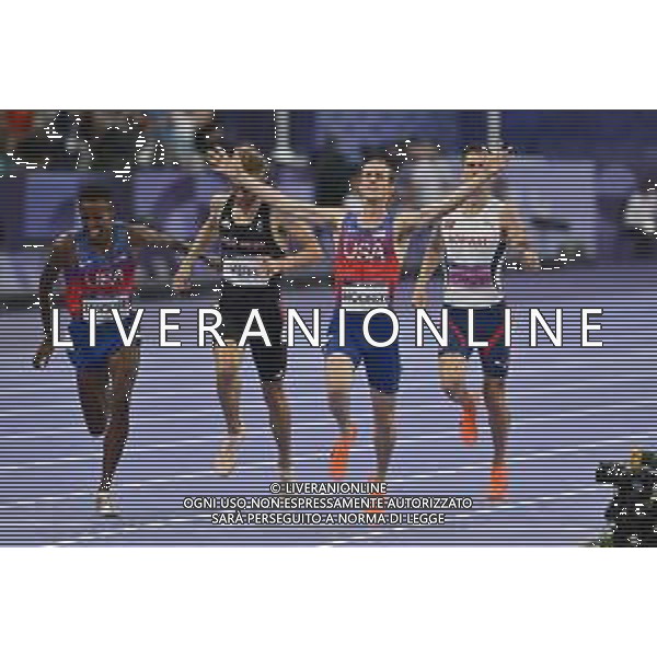 Olimpiadi Parigi 2024 - Atletica nella foto Cole Hocker (USA) vince la medaglia d\'oro Parigi (FRA) 06-08-2024 Stade de France Atletica Leggera Finale 1.500m maschili foto Roberto Garavaglia/Agenzia Aldo Liverani sas